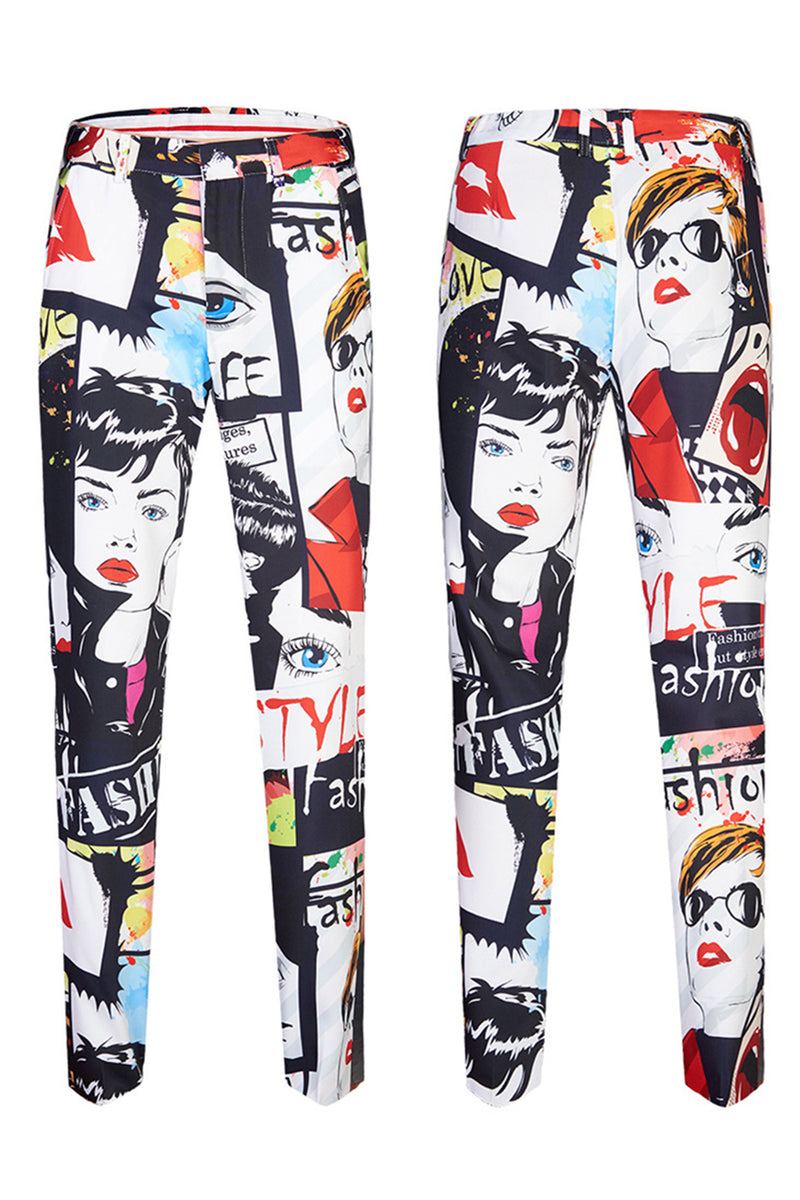 Load image into Gallery viewer, Notch Lapel White 2 Piece One Button Men's Suits