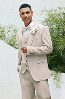 Load image into Gallery viewer, Ivory Peak Lapel 3 Pieces Single Breasted Men's Prom Suits