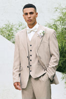 Load image into Gallery viewer, Ivory Peak Lapel 3 Pieces Single Breasted Men's Prom Suits