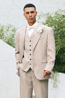 Load image into Gallery viewer, Ivory Peak Lapel 3 Pieces Single Breasted Men's Prom Suits