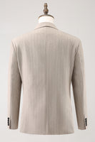 Load image into Gallery viewer, Ivory Peak Lapel Pinstripe Single Breasted 3 Piece Men's Prom Suits