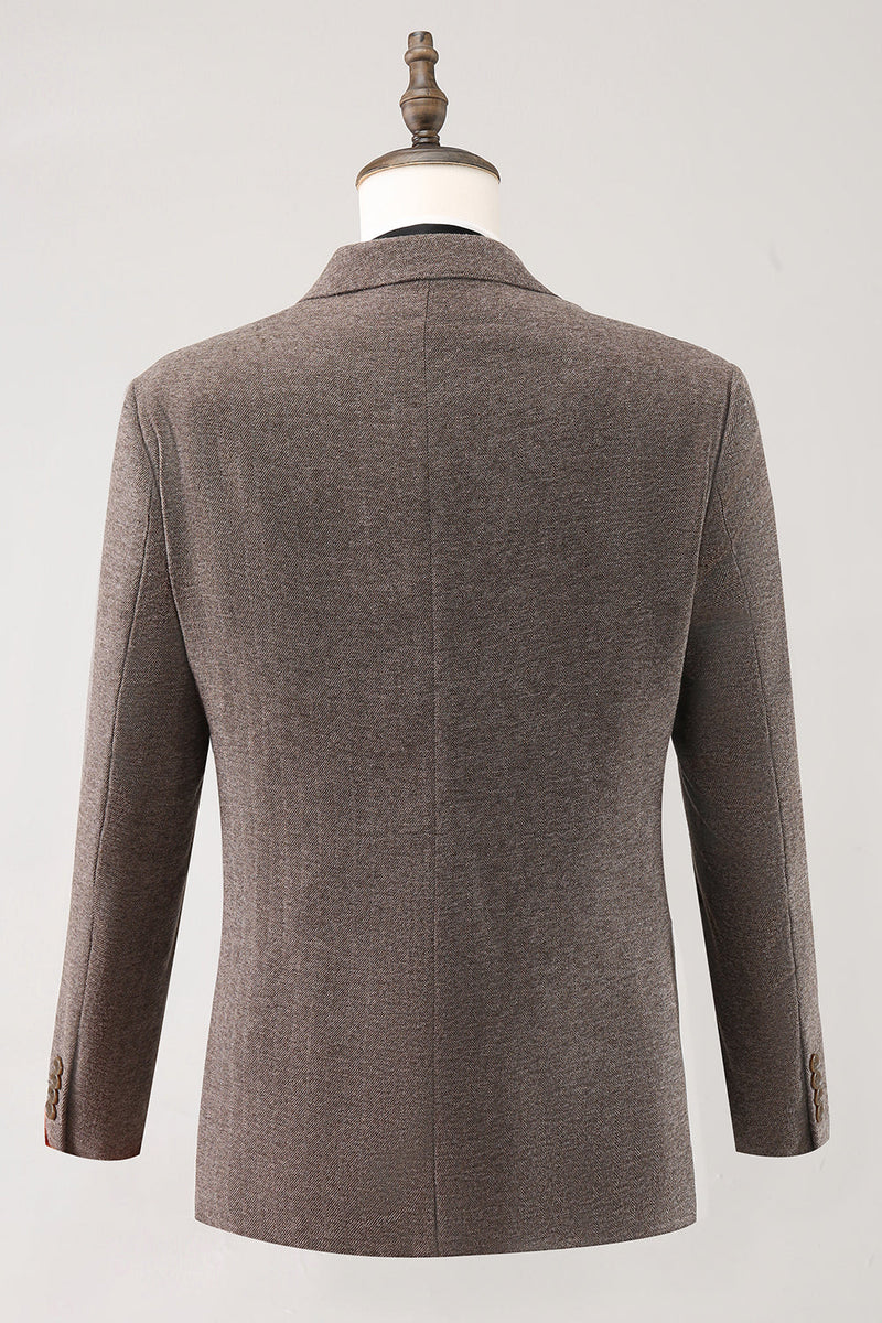 Load image into Gallery viewer, Brown Notched Lapel 3 Piece Single Breasted Men's Prom Suits