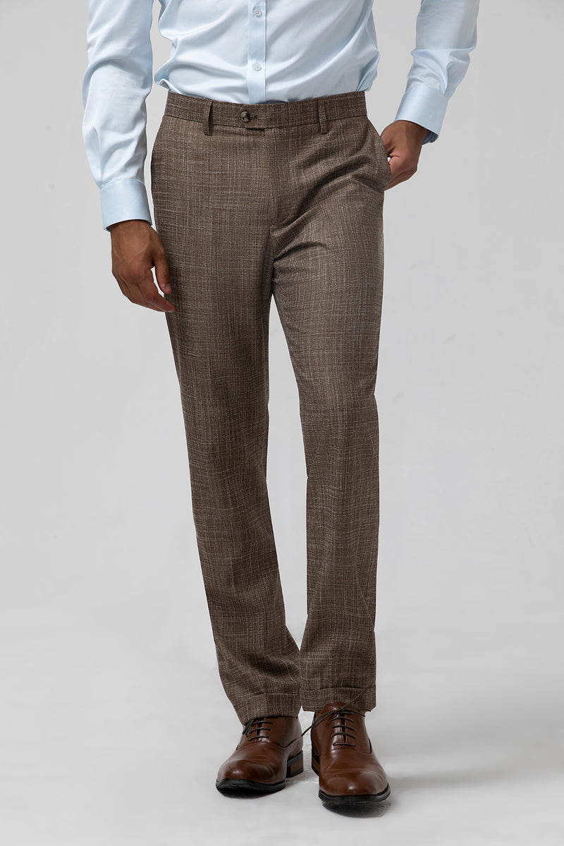 Load image into Gallery viewer, Brown Notch Lapel Double Breasted 3 Pieces Men's Prom Suits