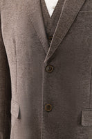 Load image into Gallery viewer, Brown Notched Lapel 3 Piece Single Breasted Men's Prom Suits
