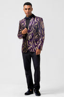 Load image into Gallery viewer, Purple Shawl Lapel Single Breasted Men's Prom Blazer