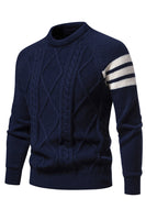 Load image into Gallery viewer, Grey Men's Round Neck Slim Fit Pullover Sweater