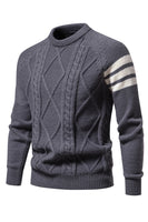 Load image into Gallery viewer, Grey Men's Round Neck Slim Fit Pullover Sweater