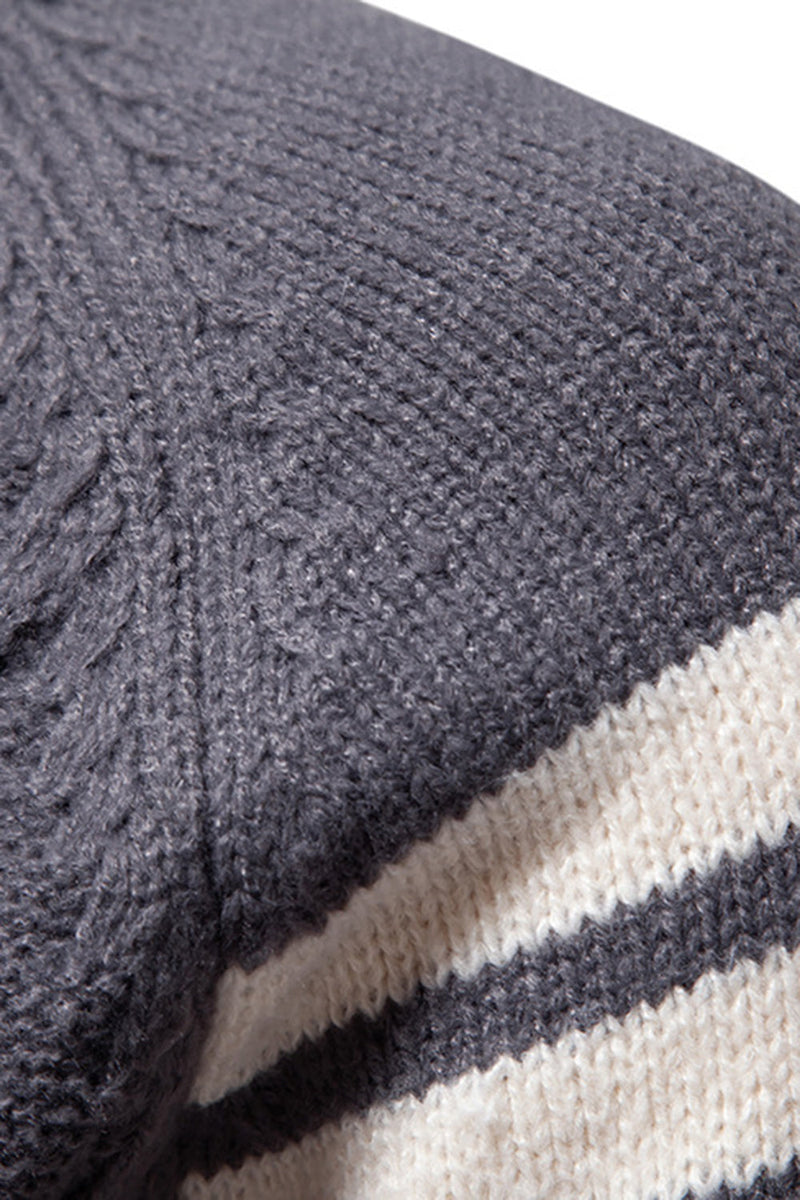 Load image into Gallery viewer, Grey Men's Round Neck Slim Fit Pullover Sweater