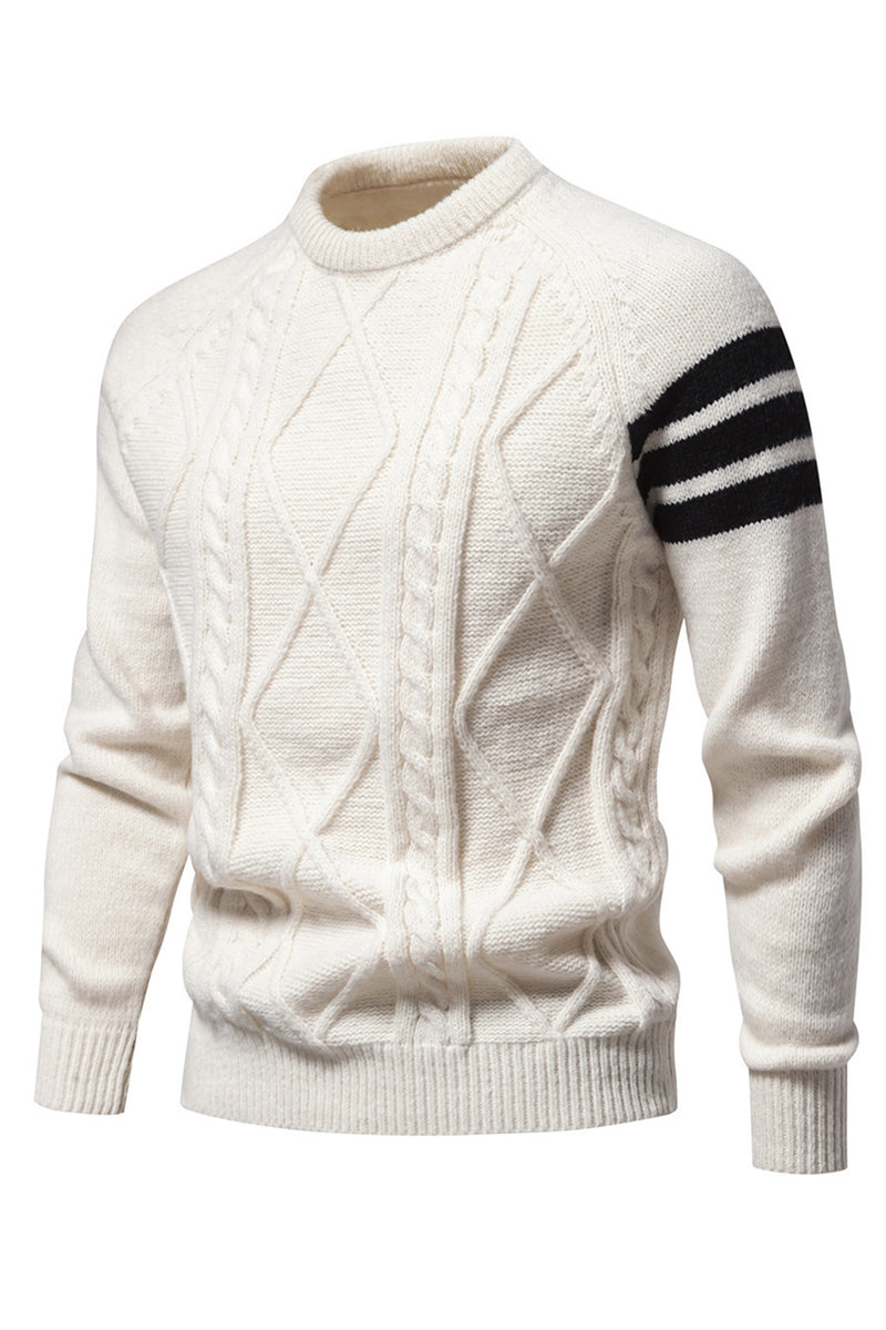 Load image into Gallery viewer, Grey Men's Round Neck Slim Fit Pullover Sweater