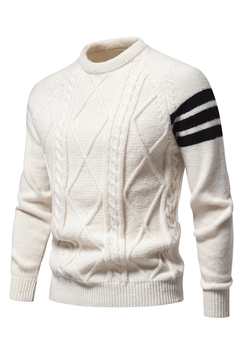 Load image into Gallery viewer, Grey Men's Round Neck Slim Fit Pullover Sweater