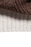 Load image into Gallery viewer, Men's White Round Neck Colorblock Cable Pullover Sweater