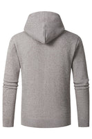 Load image into Gallery viewer, Grey Men's Hooded Cardigan Jacket