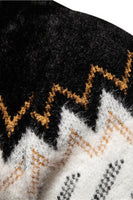 Load image into Gallery viewer, Black Colorblock Round Neck Slim Fit Men's Sweater Top