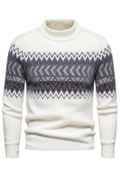 Load image into Gallery viewer, Black Colorblock Round Neck Slim Fit Men's Sweater Top