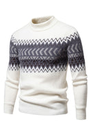 Load image into Gallery viewer, Black Colorblock Round Neck Slim Fit Men's Sweater Top