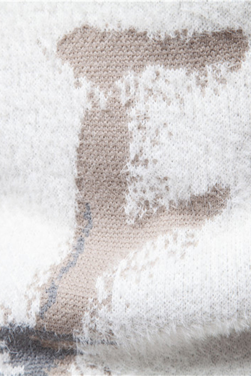 Load image into Gallery viewer, White Round Neck Slim Fit Men's Sweater