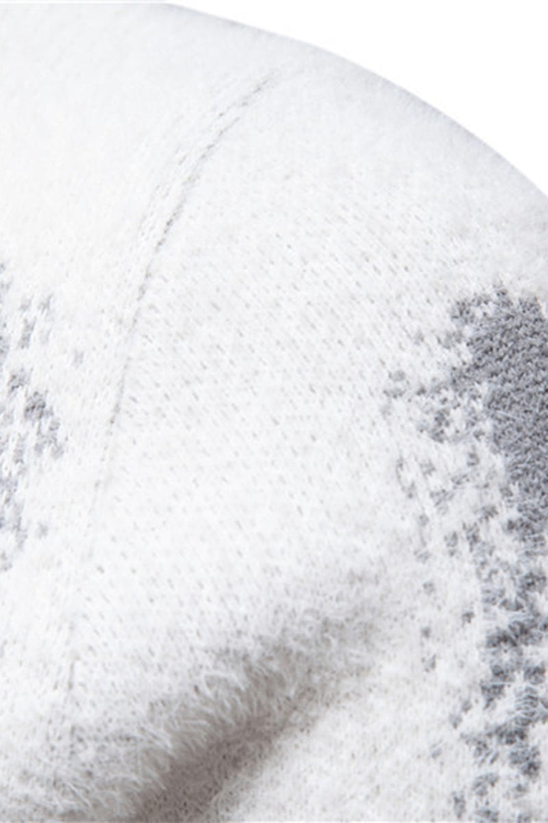 Load image into Gallery viewer, White Round Neck Slim Fit Men's Sweater