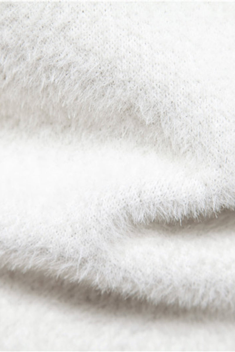 Load image into Gallery viewer, White Round Neck Slim Fit Men's Sweater