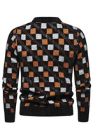 Load image into Gallery viewer, Round Neck Men's White Printed Knit Sweater