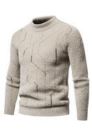 Load image into Gallery viewer, Khaki Men's Slim Fit Pullover Knitted Sweater