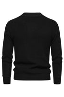 Load image into Gallery viewer, White Jacquard Round Neck Men's Knit Sweater