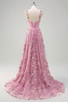 Load image into Gallery viewer, Off The Shoulder Taro Purple A Line Applique Long Prom Dress