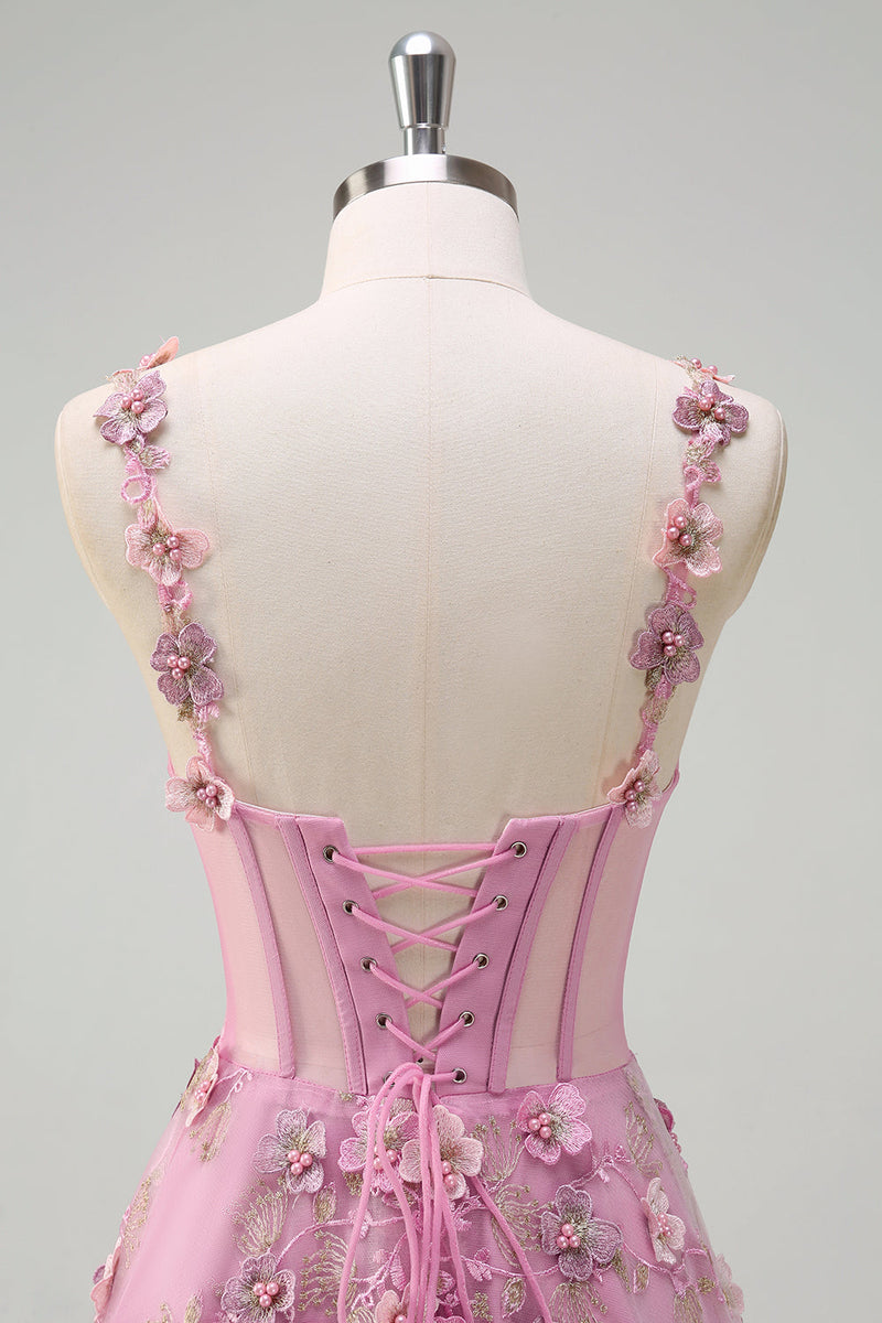 Load image into Gallery viewer, Off The Shoulder Taro Purple A Line Applique Long Prom Dress