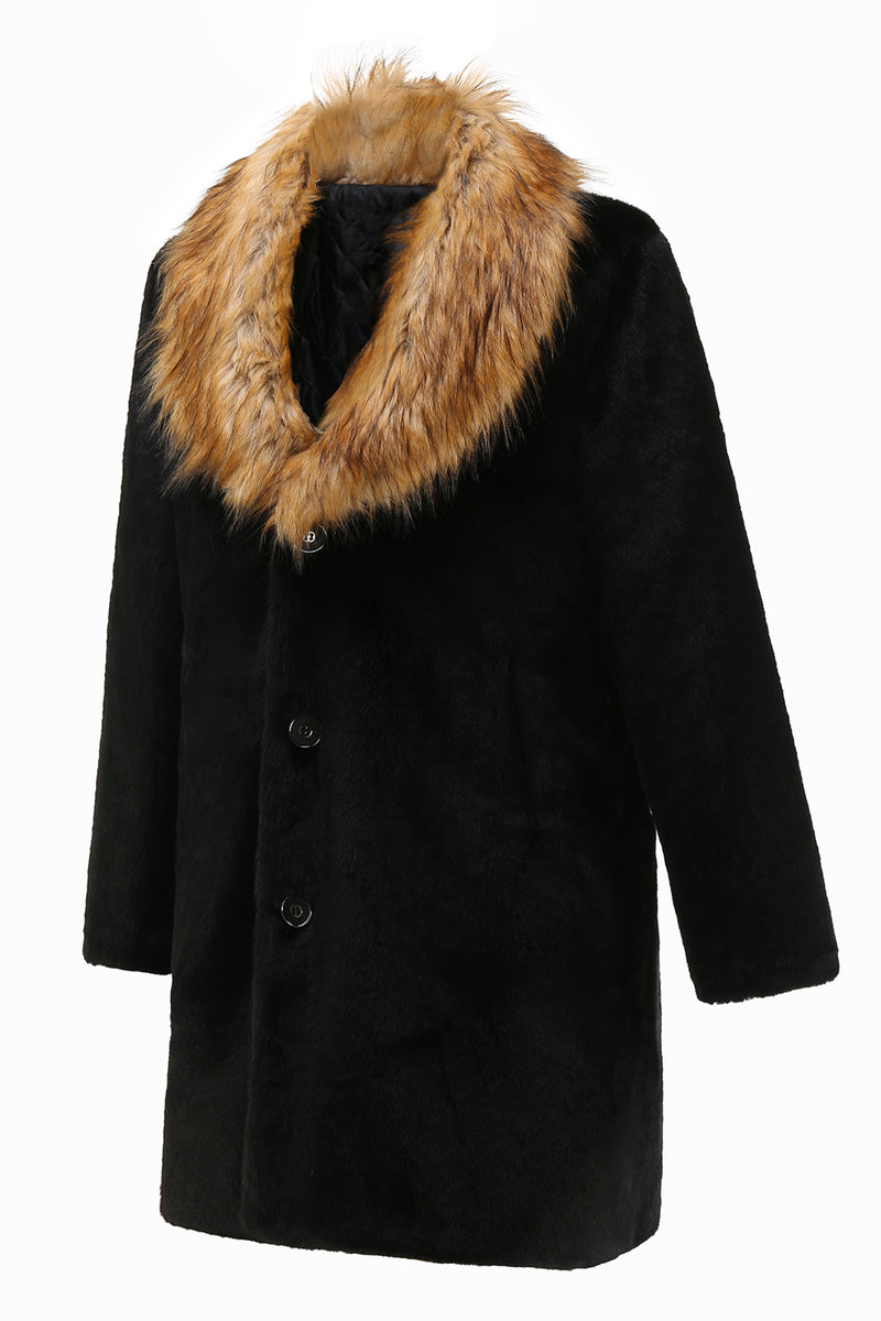 Load image into Gallery viewer, Fluffy Fur Collar Luxury Outerwear Winter Thicken Long Faux Fur Coat