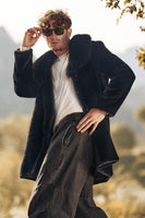 Load image into Gallery viewer, Black Plush Mink Long Coat Jacket