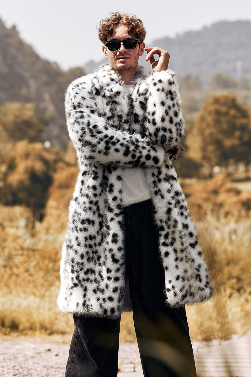 Winter Coat Mens Leopard Faux Fur Coat Hellymoon Men Leopard Print