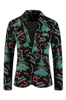 Load image into Gallery viewer, Merry Christmas Dark Green 3 Pieces Shawl Lapel Men's Christmas Party Suits