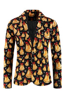 Load image into Gallery viewer, Orange Bell Print Three-piece Men's Christmas Party Suit