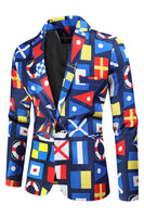 Load image into Gallery viewer, Blue Single Button Notched Lapel 3 Pieces Men's Christmas Suit