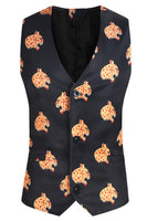 Load image into Gallery viewer, Black Single Button Notched Lapel Three Pieces Men's Christmas Suit