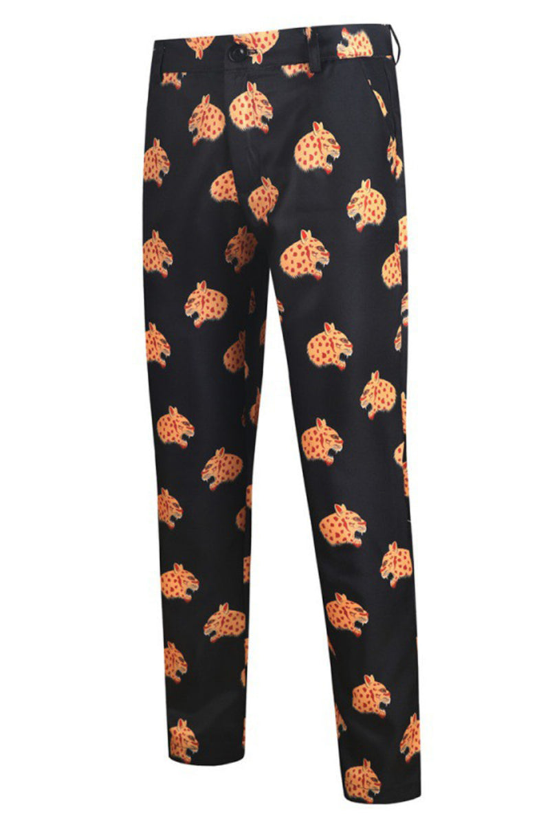 Load image into Gallery viewer, Black Single Button Notched Lapel Three Pieces Men's Christmas Suit