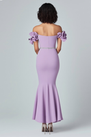 Load image into Gallery viewer, Lilac Mermaid Off The Shoulder Ruffles Formal Dress