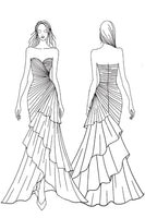 Load image into Gallery viewer, Dark Brown Sweetheart Ruched Ruffled Formal Dress