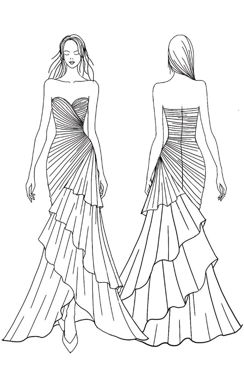 Load image into Gallery viewer, Dark Brown Sweetheart Ruched Ruffled Formal Dress