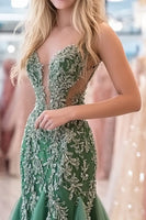 Load image into Gallery viewer, Agave Sweetheart Sleeveless Lace Appliqued Fit Long Prom Dress