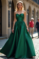Load image into Gallery viewer, Elegant A Line Sweetheart Dark Green Long Prom Dress