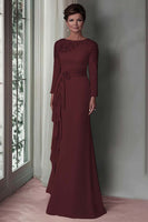 Load image into Gallery viewer, Blush Lace Sheath Mother Of The Bride Dress with Long Sleeves
