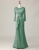 Load image into Gallery viewer, Blush Lace Sheath Sequin Long Sleeves Mother Of The Bride Dress