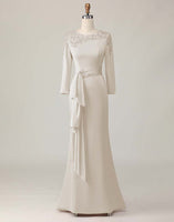 Load image into Gallery viewer, Blush Lace Sheath Sequin Long Sleeves Mother Of The Bride Dress