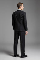 Load image into Gallery viewer, Black Slim Fit 3 Piece Men's Suit