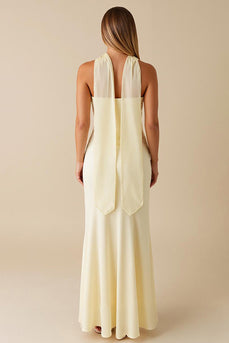 Daffodil Sheath Simple Strapless Formal Dress