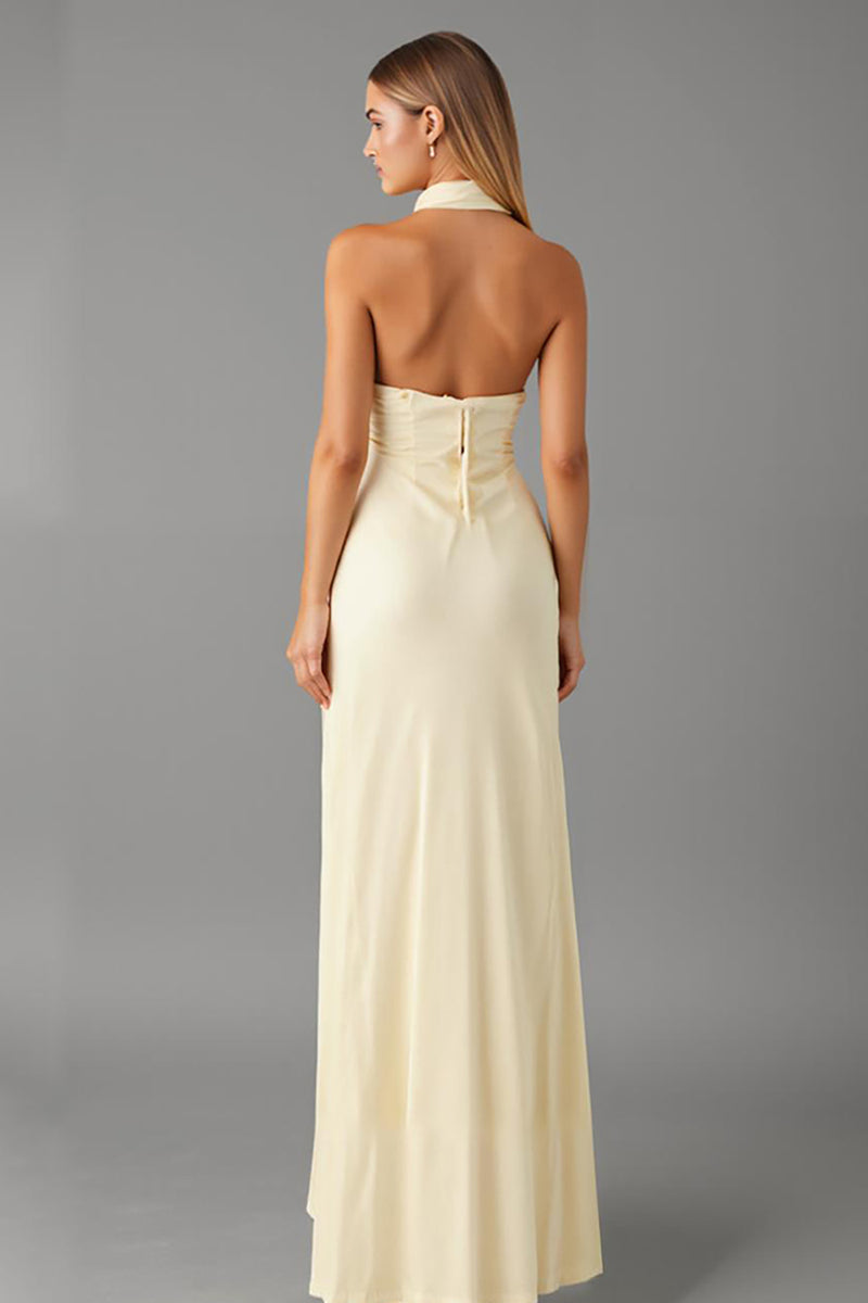 Load image into Gallery viewer, Daffodil V Neck Sheath Chiffon Formal Dress