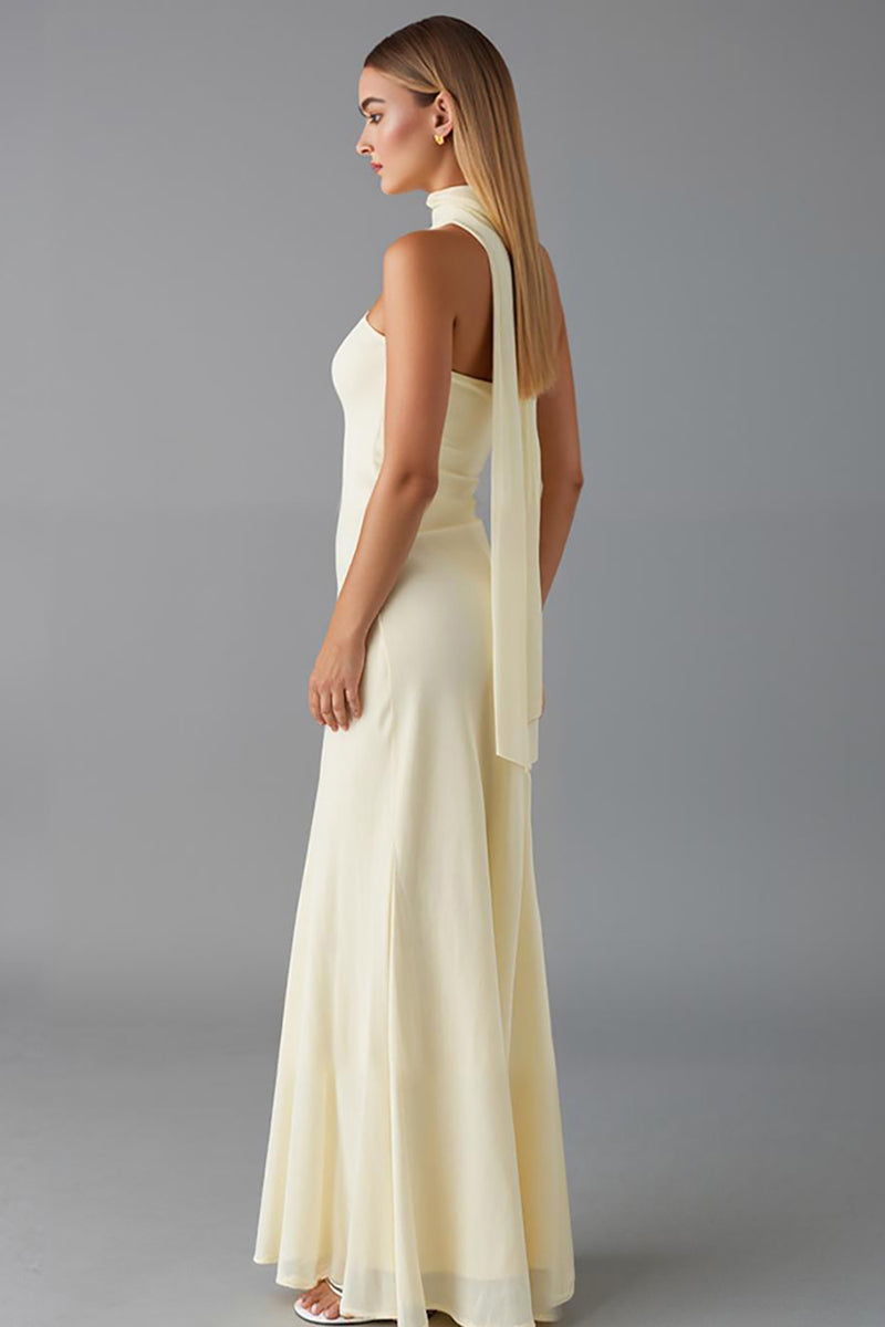 Load image into Gallery viewer, Daffodil Mermaid Chiffon Strapless Evening Dress