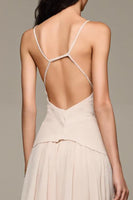 Load image into Gallery viewer, Apricot A-Line V-Neck Long Evening Dress With 3D Flowers