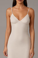 Load image into Gallery viewer, Apricot Spaghetti Straps Sheath Long Evening Dress