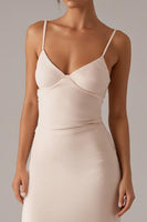 Load image into Gallery viewer, Apricot Spaghetti Straps Formal Dress